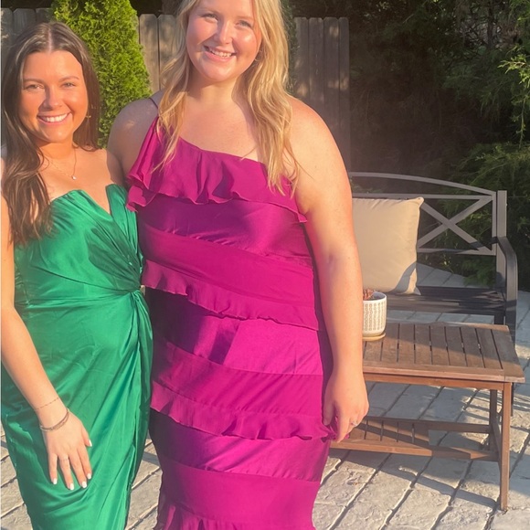 ASOS Vibrant Purple Layered Maxi Dress - Picture 3 of 3